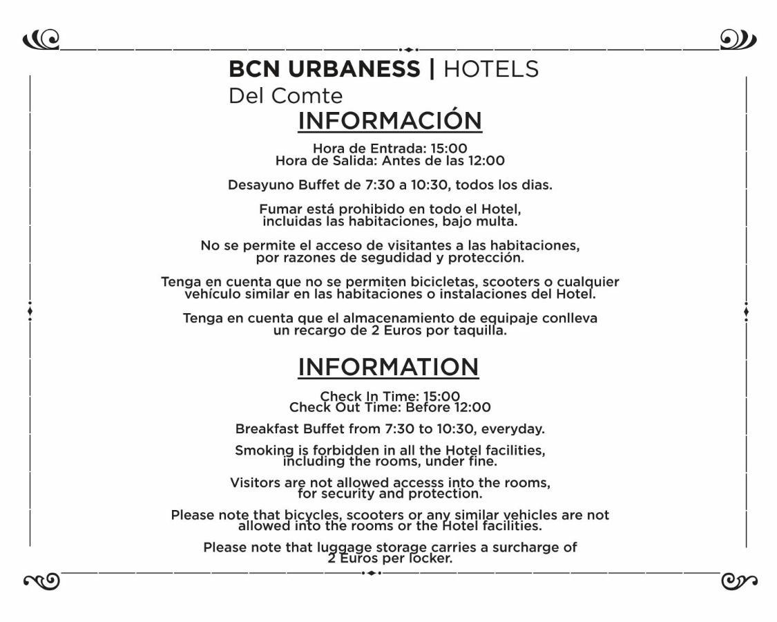 Bcn Urbaness Hotels Del Comte Барселона Экстерьер фото